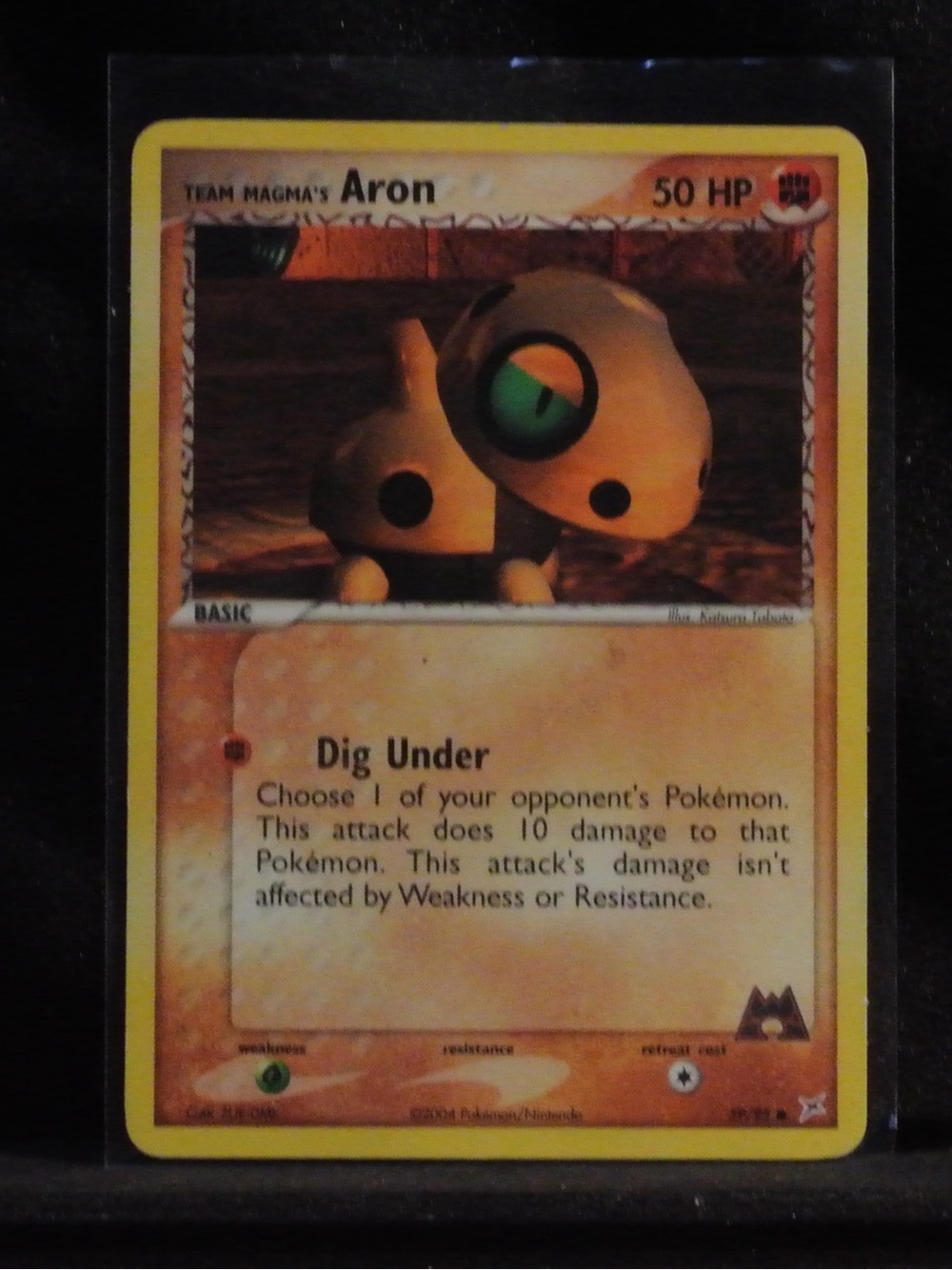 Pokemon Trading Card Team Magma’s Aron - Vintage Collectible
